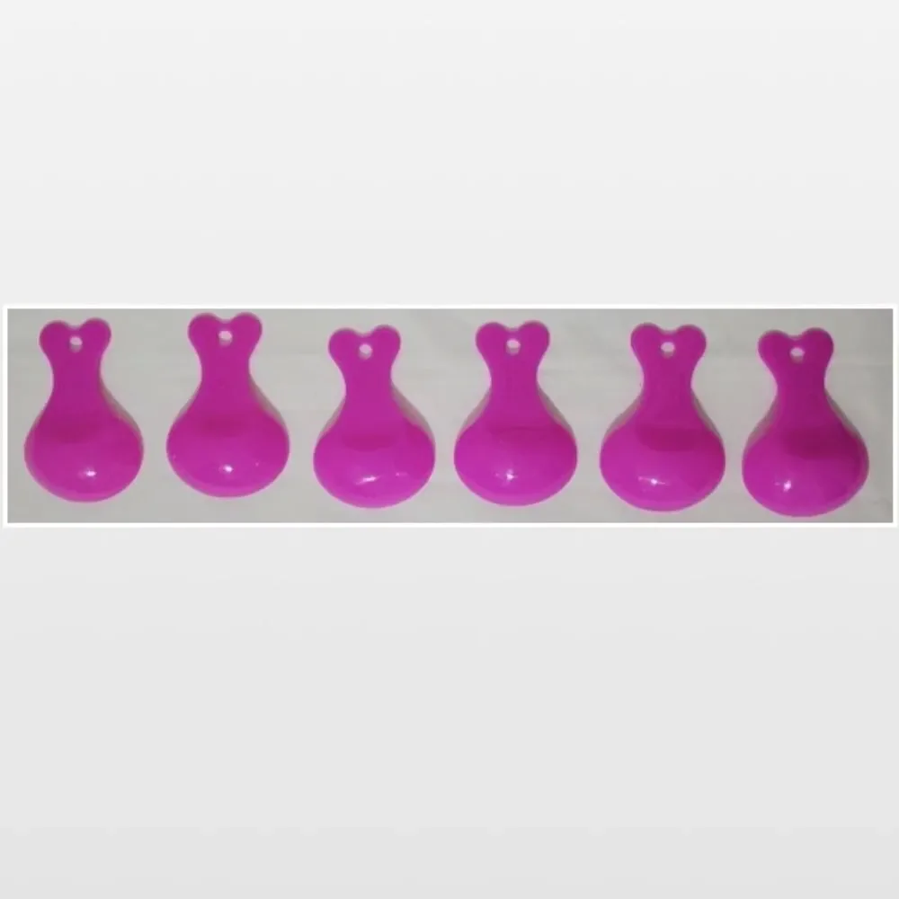 New Without Tags 6 Pink Pet Food Scooper Spoons